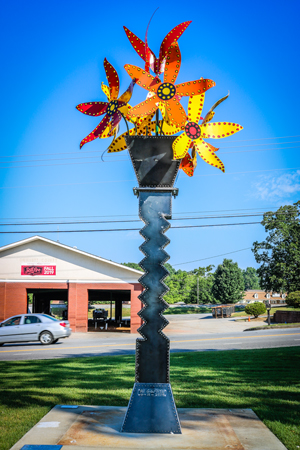 Kinetic Flower Sculpture