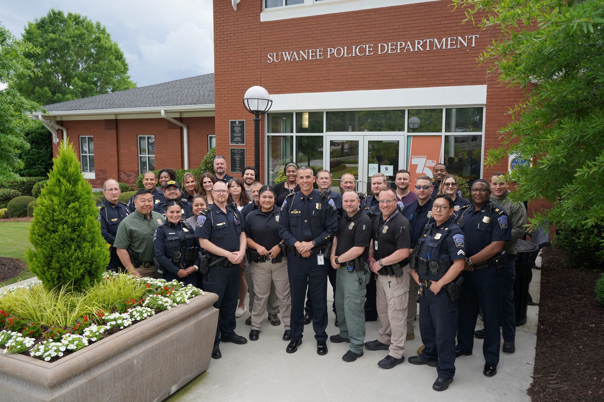 Group picture of the Suwanee Police Department taken in 2024